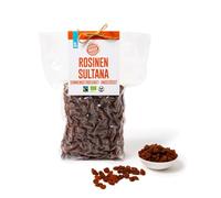 Raisins sultana séchés bio commerce équitable 1kg, non huilés directement des petits producteurs de Samarkand en Ouzbékistan, végétalien, emballage familial, Value-Pack 1000g