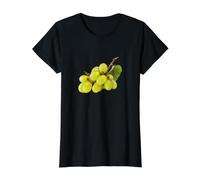 Raisins Verts - Fruits réalistes T-Shirt Graphique avec Valeur, Femme, Noir, L
