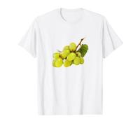 Raisins Verts - Fruits réalistes T-Shirt Graphique avec Valeur, Homme, Blanc, M