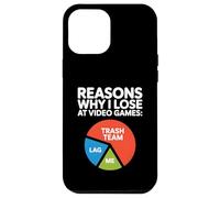 Raisons Amusantes pour lesquelles Je perds aux Jeux vidéo Excuses multijoueurs Coque pour iPhone 12 Pro Max