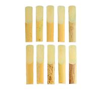 Raisons Duroté 2 Anches Pour Saxophone Eb Clarinet, Lot De 10, Bois Naturel - Son Constant Et Performance Professionnelle, Léger Et Portable Pour Musiciens Confirmés (Couleur du bois numéro 2.5)