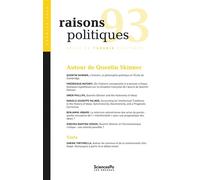 Raisons politiques 93 - Autour de Quentin Skinner - Collectif - Presses De Sciences Po - broché - Revue