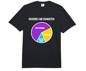 Raisons pour lesquelles Je suis fatiguée de trop Penser à Scrolling Work Burnout Comfort Colors Adult Heavyweight T-Shirt