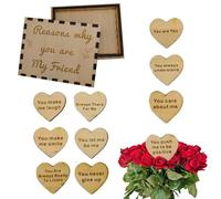 Raisons pour lesquelles vous êtes mes cartes d'amitié, je t'aime Lot de 10 cartes en bois | Boîte sentimentale 10 raisons pour lesquelles vous êtes mon ami - Cartes en bois, lot de 10 pièces