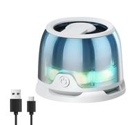 RaitWahl Haut-Parleur Bluetooth Magnétique Portable avec Éclairage RVB et Effets Sonores 3D, Connectivité Avancée, Autonomie de 7h, Surface Métallique et Chargement USB-C