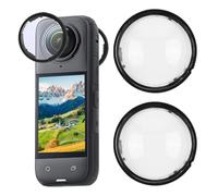 RaitWahl Protecteurs de Lentille Panoramique Compatible avec Insta360 X4, Housse de Protection en PC Double, Protection d'objectif panoramique, Anti-Rayures et Anti-Poussière, Facile à Installer