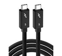 RaitWahl Thunderbolt 5 Câble Type-C, PD 240 W 5 A Charge rapide Prise en Charge Vidéo Simple 16K@30Hz et Double 6K/8K@60Hz pour Périphériques USB 4.0, USB-C, Mac, i-Mac, Laptop, PC et Smartphone, 1M