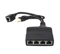 Raiveug 1 à 4 Out Gigabit Ethernet Splitter Performance Stable RJ45 Network LAN Adaptateur pour Cat8 Cat7 Cat6