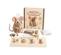 Raixihu Kit De co-uture Bricolage Souris - Kit De Bricolage Souris P-atchwork, Décoration D'ornement De Souriss Bricolages Artisanat - Ensemble D'art De Création D'animaux 3D, Pour Débutants Adultes