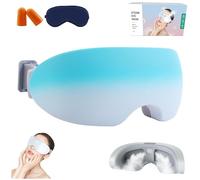 Raizev Masque de thérapie à la vapeur, 2 niveaux réglables, pour les cernes, les poches, les yeux secs - Restaure le confort et la clarté des yeux (A15 bleu)