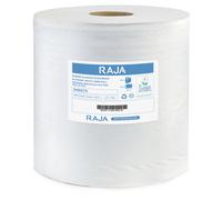 RAJA Bobine d'essuyage lisse longueur 300 m - 1000 formats 30 x 23 cm - Blanc