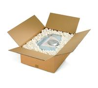 RAJA Caisse américaine carton double cannelure - L.60 x l.40 x H.20 cm - Kraft brun - Lot de 10