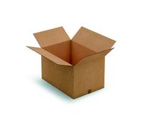 RAJA Caisse américaine carton double cannelure - L.65 x l.45 x H.40 cm - Kraft brun - Lot de 10