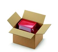 RAJA Caisse américaine carton simple cannelure - L.26 x l.20 x H.18 cm - Kraft brun - Lot de 25