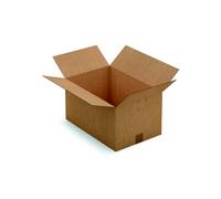 RAJA Caisse américaine carton simple cannelure - L.45 x l.30 x H.24 cm - Kraft brun - Lot de 25