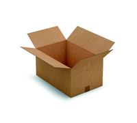 RAJA Caisse américaine carton simple cannelure - L.50 x l.33 x H.25 cm - Kraft brun - Lot de 25