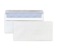RAJA Enveloppe blanche DL 110 x 220 mm 80g sans fenêtre - autocollante - Lot de 500