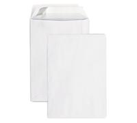 RAJA Pochette blanche 176 x 250 mm 90g sans fenêtre - autocollante bande protectrice - Lot de 500