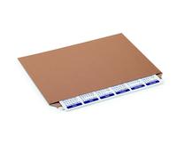 RAJA Pochette carton plat brun autocollante bande protectrice - 18 x 16,4 cm - Lot de 100