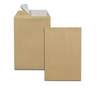 RAJA Pochette kraft brun 176 x 250 mm 120g sans fenêtre - autocollante bande protectrice - Lot de 500
