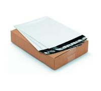 RAJA Pochette plastique d'expédition opaque 160 x 220 mm 80 microns - fermeture adhésive - Lot de 100