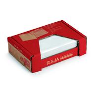 RAJA Pochette porte-documents Eco adhésive - Documents ci-inclus- l.int.165 x H.115 mm - Pour format A4 plié en 4 - Lot de 250