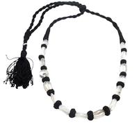 Rajasthan Gems G055 Collier à fil unique en cristal naturel avec cordon réglable Noir