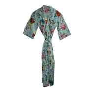 RAJBHOOMI HANDICRAFTS Kimonos longs doux et légers et soyeux pour femmes, kimono de luxe japonais à imprimé floral pour femme, 10XL