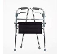 RajoNN Déambulateur pliable pour personnes âgées, cadre de marche léger en alliage d'aluminium, aide à la vie quotidienne avec siège et poignée pliable, chaise de transport intéressante