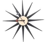 RajoNN Décoration murale en métal, horloge moderne de certificat de sécurité Nelson - Style rétro du milieu du siècle en bois silencieux à quartz horloge murale décorative pour la maison/salon/bureau