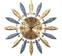 RajoNN Décoration murale en métal pour la maison, certification de sécurité, horloge murale moderne et silencieuse, sans tic-tac, 21-24 pouces, grande horloge murale, horloges murales décoratives