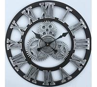 RajoNN Décoration murale en métal pour la maison, horloge murale moderne avec certification de sécurité, horloge à quartz décorative silencieuse sans tic-tac, fonctionne à piles, pour salon, maison