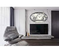 RajoNN Home Décoration murale en métal, horloge murale avec carte du monde 3D, élégante carte du monde minimaliste moderne, décoration murale pour la maison, horloge de style