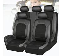 RajoNn Imperméable Housse de Siège Voiture pour VW Golf 6 GTI Golf 7 Golf 7 GTI, 9pcs Auto Sièges Cuir Housse De Protection, Couvre Sieges pour Avant Et Arrière, Gray