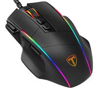 RajoNN Mice Souris de Jeu Filaire, 5 Niveaux DPI réglables jusqu'à 10 000, 8 Boutons programmables, Souris d'ordinateur avec 7 Modes de rétroéclairage RVB, pour Ordinateur Portable PC