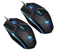 RajoNN Mice Souris de Jeu Filaire, rétroéclairage LED et Mode 4 DPI, Souris de Jeu Optique USB pour Ordinateur Portable avec Prise en Main Confortable, pour Les Joueurs sur PC