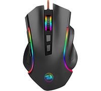 RajoNN Mice Souris de Jeu Filaire, Souris Ergonomique Optique RVB programmable, avec 7 Modes de rétroéclairage jusqu'à 7 200 DPI, pour Les Joueurs sur PC Windows