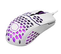 RajoNN Mice Souris de Jeu Super légère, avec Coque Creuse légère, câble Ultra tissé, capteur Optique 16 000 DPI et éclairage RVB, pour Ordinateur Portable (Couleur : Blanc)