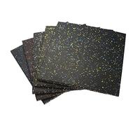 RajoNN Revêtement de sol en caoutchouc extra épais 4 pièces puzzle d'entraînement antidérapant carreaux de sol durables absorbant le bruit tapis d'exercice pour salle de sport à domicile (couleur