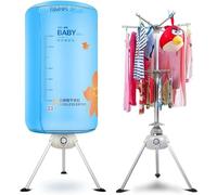 RajoNN Séchoir à Linge Chauffant Rond 65℃/900W Séchoir Chauffant électrique 360° Séchage à l'air Chaud tridimensionnel pour vêtements, Chaussures, Chaussettes, Linge de lit, Serviettes