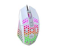RajoNN Souris de Jeu Souris, Souris Filaire RVB de Conception Creuse, 7 Boutons Programmables, 8000 DPI, Souris d'ordinateur Ergonomiques et Confortables (Couleur : Blanc)