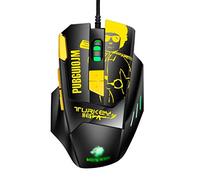 RajoNN Souris Souris d'ordinateur, Souris de Jeu Optique à Programmation Macro Filaire USB, Lumière Respirante RVB, 4800 DPI, Commutation Facile des Modes de Jeu de Bureau