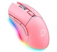 RajoNN Souris Souris sans Fil, Souris de Jeu Filaire RVB de Type C avec 7 Boutons programmables, Souris de Jeu RVB Rechargeables 10 000 DPI, 150 IPS, taux d'interrogation de 1 000 Hz, pour