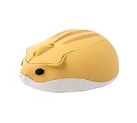 RajoNN Souris Souris sans Fil, Souris d'ordinateur en Forme de Hamster Mignon, Souris sans Fil USB Portable 1200 DPI, pour Ordinateur Portable PC (Couleur : Jaune)