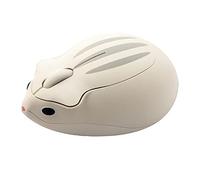 RajoNN Souris Souris sans Fil, Souris d'ordinateur en Forme de Hamster Mignon, Souris sans Fil USB Portable 1200 DPI, pour Ordinateur Portable PC (Couleur : Blanc)