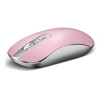RajoNN Souris Souris sans Fil, Souris Optique Portable Mince et silencieuse 2,4 G avec Commutation Rapide DPI, Souris d'ordinateur pour PC/Windows/Android (Couleur : Rose)
