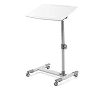 RajoNN Table d'appoint de lit à roulettes réglable à 160° Table pivotante pour TV et ordinateur portable avec poignée pour un maintien facile - Assistant indépendant pour se déplacer - D