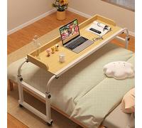RajoNN Table de lit réglable en hauteur, bureau d'écriture paresseux avec roulettes, table de lit pour chambre à coucher, table d'ordinateur portable