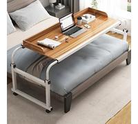 RajoNN Table d'hôpital sur le lit pour un usage domestique, pivotante, table de lit avec roulettes, table de lit d'hôpital, chariot de chaise, bureau d'ordinateur portable pour lit, table inclinable