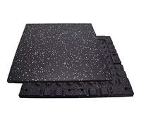 RajoNN Tapis d'entraînement d'exercice puzzle durable Tapis de sol en caoutchouc Tapis de sol Carreaux Tapis d'entraînement emboîtable Protection contre les chutes pour équipement de gym à domicile